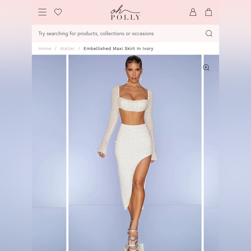 Oh Polly Embellished Set in Ivory